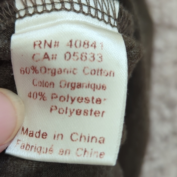 Ecoths Brown Men's XXL Shirt Long Sleeve Tee Soft Organic Cotton Blend V… - Picture 4 of 8